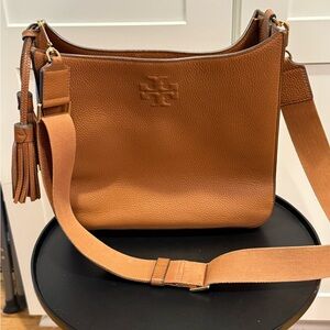 Tory Burch Tan Leather Large Thea Crossbody Bag